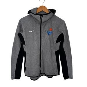 NIKE Jacket Womens M Grey Basketball Showtime Hoodie Wisconsin Impact Activewear